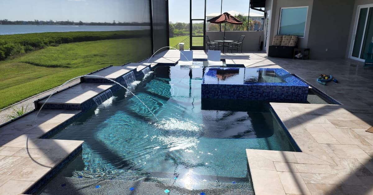 New pool construction project in Fort Lauderdale